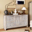 Buffet décoratif 4 portes en bois de style campagnard
