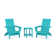 Foldable Outdoor Adirondack Chair With Table
