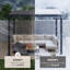 Pergola à persiennes en aluminium 12 po x 20 pi avec toit réglable et système de drainage intégré-131094023