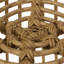 Faux siège et table d'appoint - Structure en fer, coussin brun avec tissu brun, fer, tissu