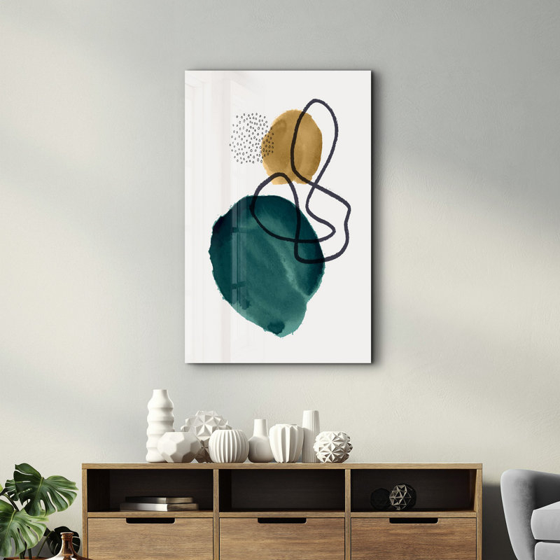 Élégante peinture murale en verre trempé de 13,8 po x 21,7 po | 100% verre trempé, épaisseur: 0,16 pouce | Imprimé UV pour des couleurs éclatantes | Parfait pour la décoration intérieure, le salon et les espaces de bureau