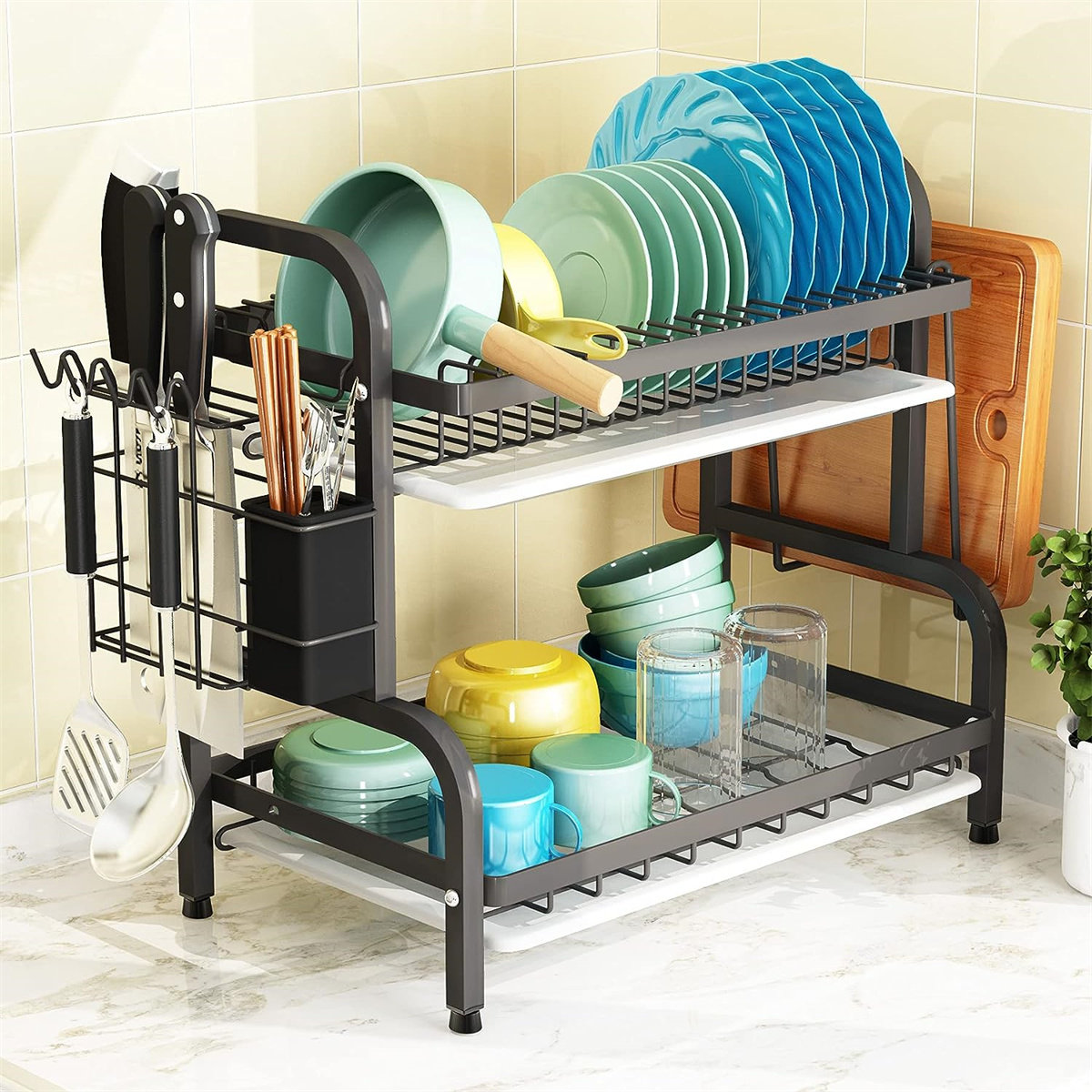 YITAHOME Adjustable Steel Dish Rack