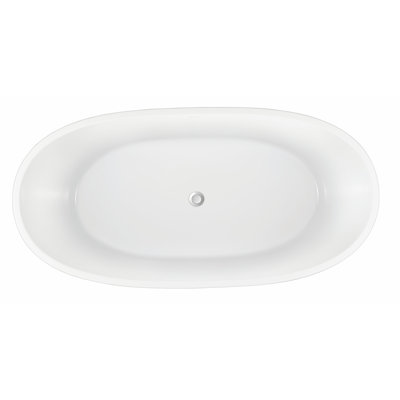 58.95'' x 29.87'' Freestanding Soaking Acrylic Bathtub