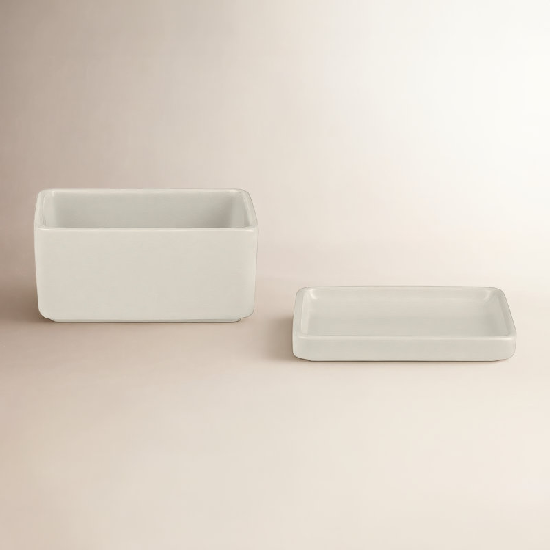 Pilar Butter Dish Or Condiment/snack Server, Moonbeam