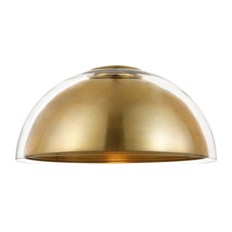 Lusi 1 - Light LED Flush Mount, Hand-Rubbed Antique Brass, Clear/Hand-Rubbed Antique Brass