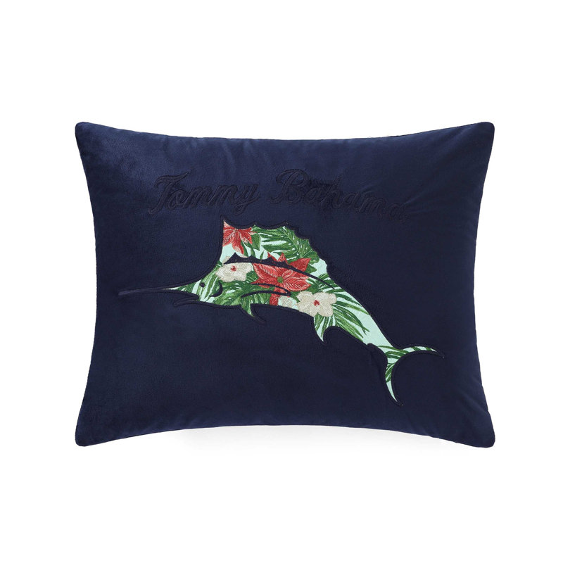 Tommy Bahama Holiday Marlin Blue Throw Pillow, Blue, Rectangle 15"H x 20"W