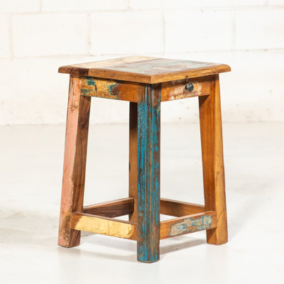 Ranjit Solid Wood Accent Stool