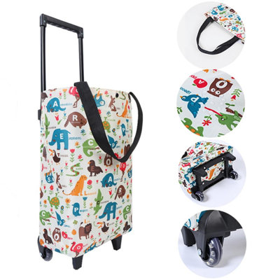 Small Collapsible Shopping Cart for Grocery Store, Lightweight Foldable Design with Wheels, Portable Compact Trolley