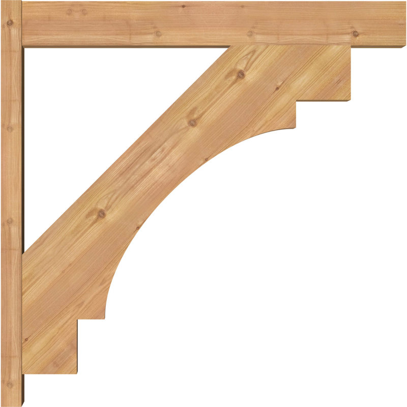 Persienne en bois Merced Block Rustic Timber, P 32 po x H 32 po, Sapin Douglas de 8 po (sciage brut)