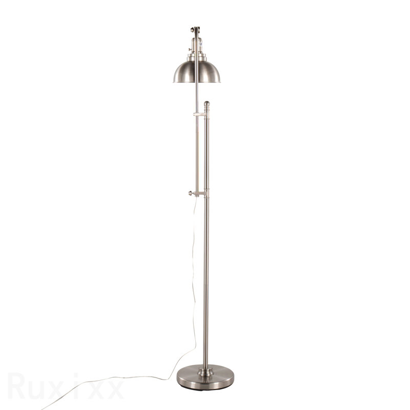 Lampe sur pied industrielle en nickel par Lumisource