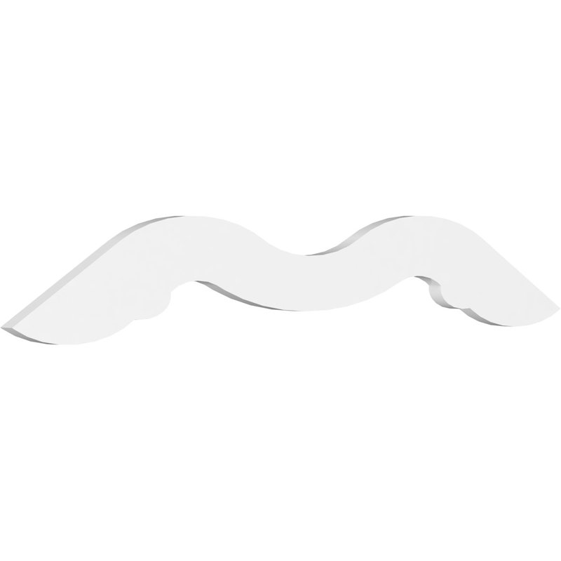 Pignon en PVC de qualité architecturale Midway, H 14 po x l 48 po x P 1 po, 7 / 12