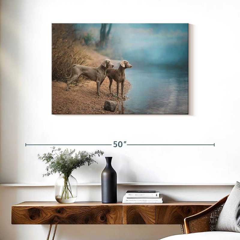 Brampt Weimaraner Dogs, 24" H x 36" W