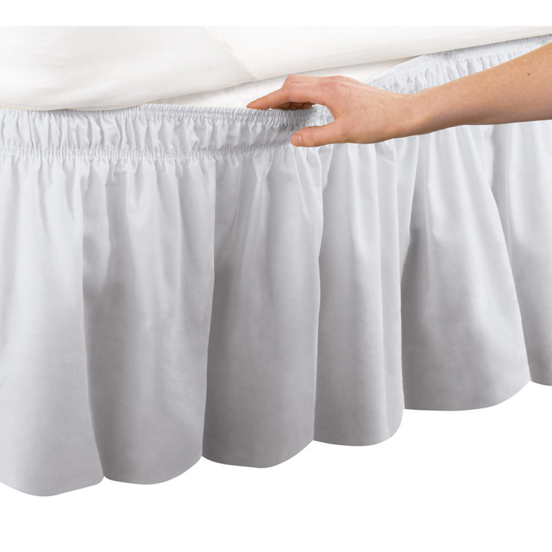 Ruffled Wrap Around Bed Skirt, Twin, Red