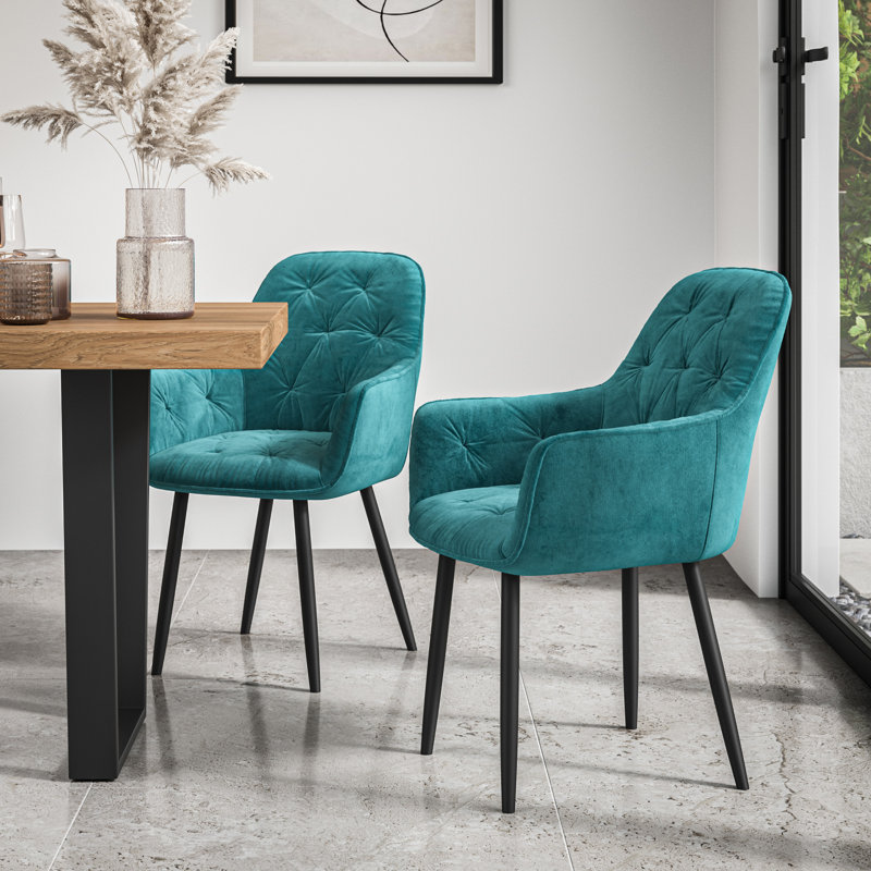 Adriunna 4 - Person Dining Set, Oak/Blue