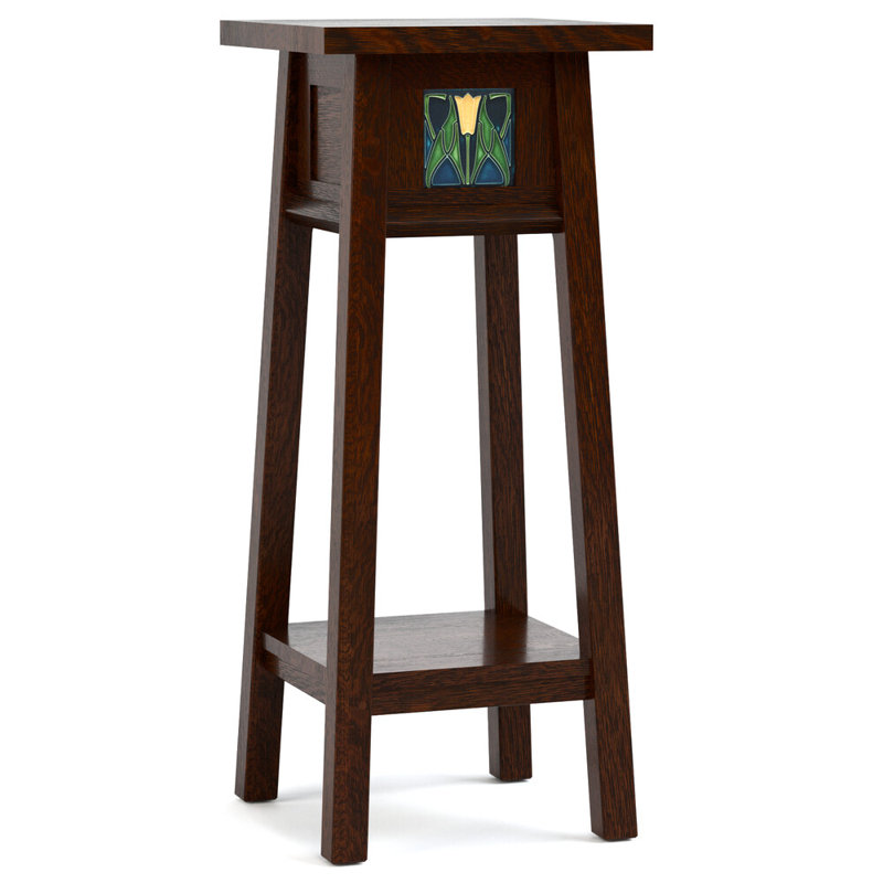 Solid Wood End Table, 30" H x 12.5" W x 12.5" D
