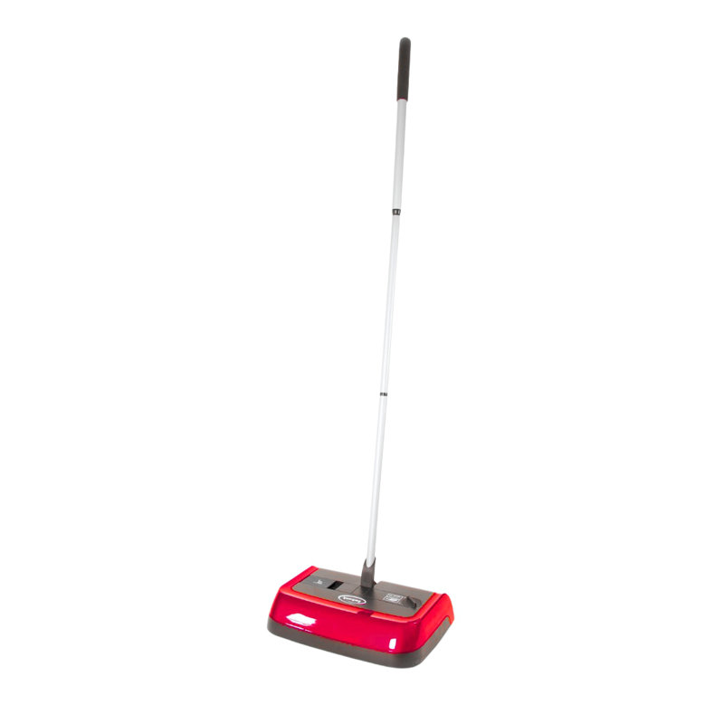 Red and Gray Cordless Manual Floor and Carpet Sweeper