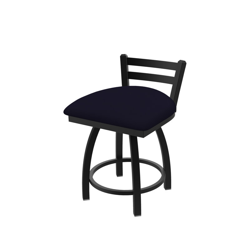 Tabouret de coiffeuse en métal Jackie, Vinyle - Crépuscule galop, Noir froissé