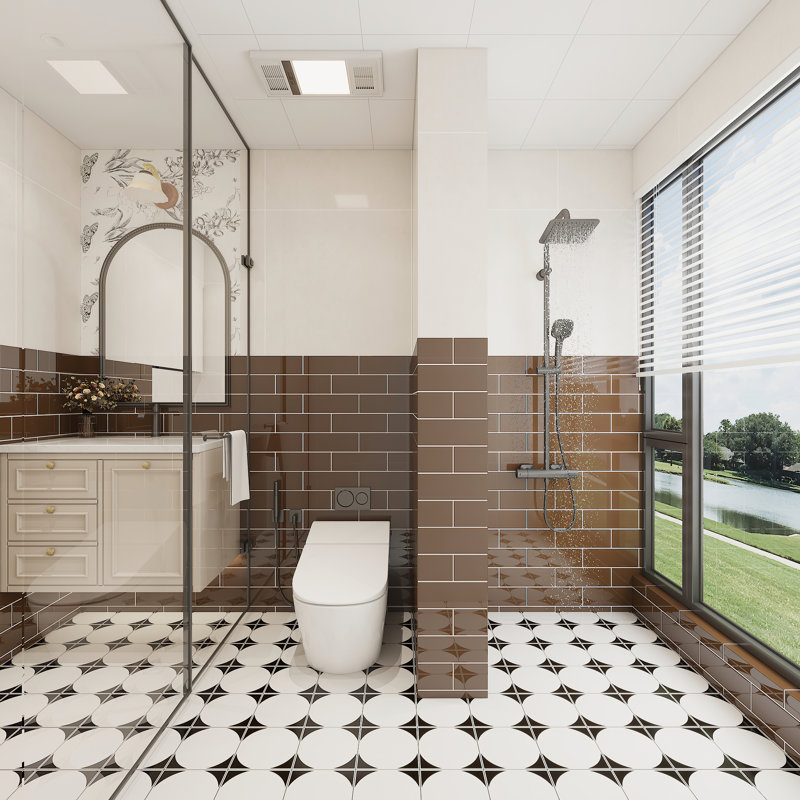 Glass Subway 4" x 12" Wall Tile, Classic Brown