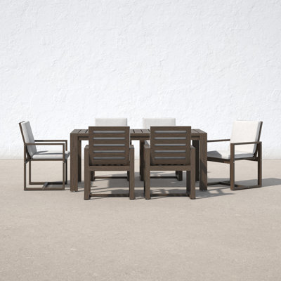 Joly 87" Eucalyptus Patio Dining Set