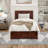  Jeinny Solid Wood Platform Bed with Matching Footboard-93820000-93819998
