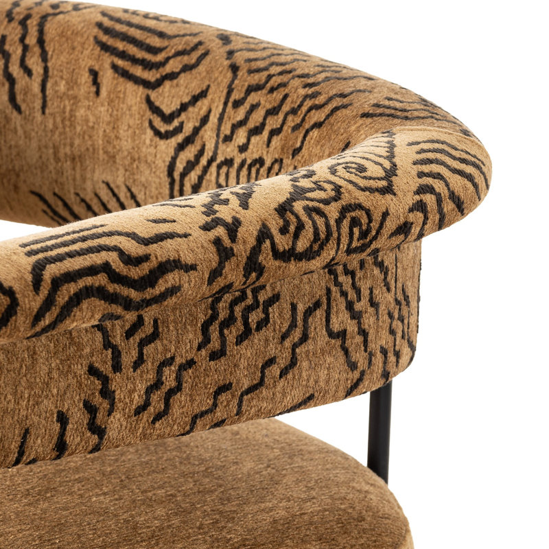 Tabouret de bar et de comptoir Lyssa, Dharma Ochre Viscose (Rayon) Blend, Abstrait