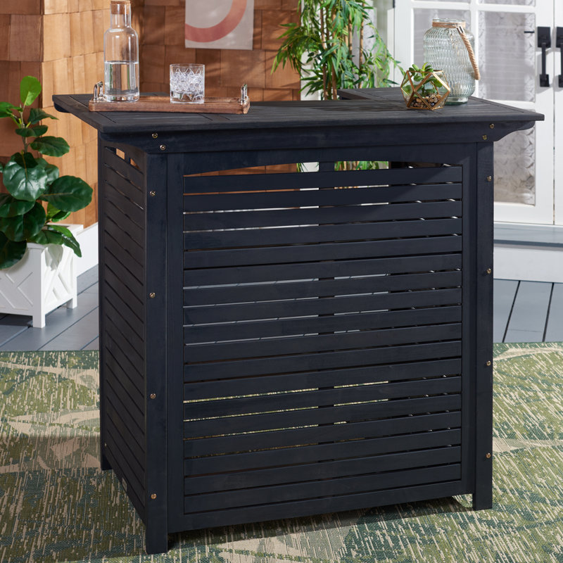 Hammonds Solid Wood Bar Counter, Black