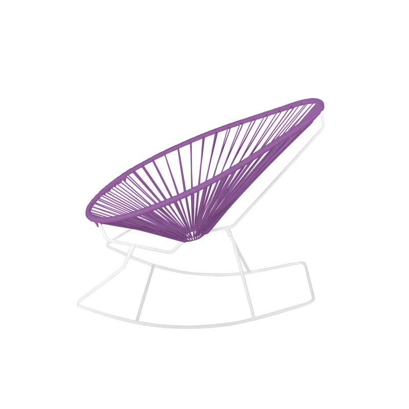 Chaise berçante intérieure / extérieure Acapulco, Orchidée / blanc