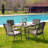 Hainer 4 - Person Patio Dining Set Umbrella Hole Included Square Table with Cushions Included-699080558