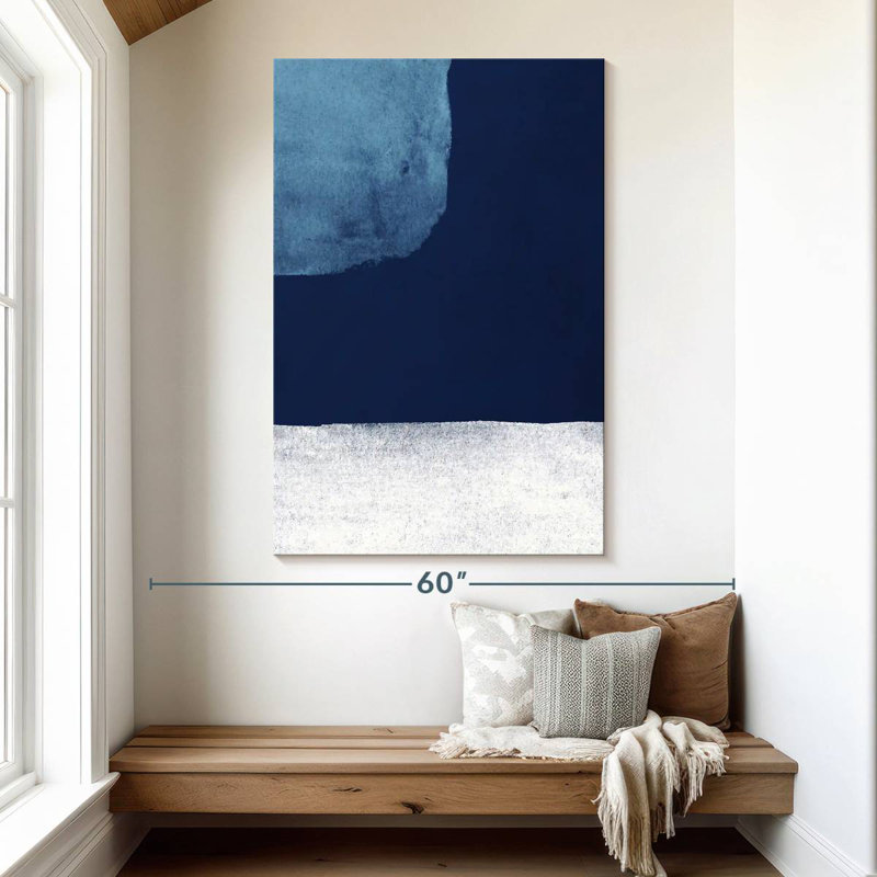 Avery Minimalist Blue Strokes I, 51" H x 34" W