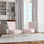 Chaise d'appoint en velours rose