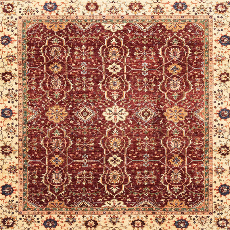 Abstract Indoor Rug, Square 8'