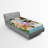 Ambesonne Cat Lover Fitted Sheet 2-Pack Cats Feline Domestic Multicolor-106777547