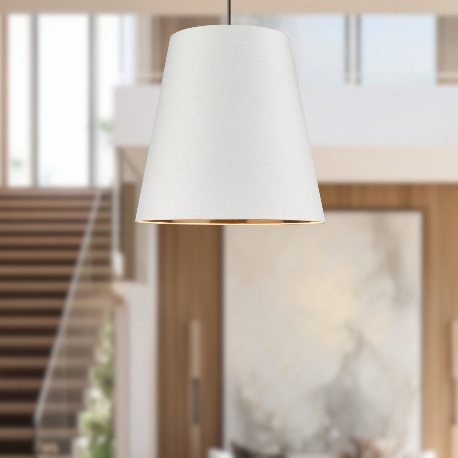 3 Light Steel Pendant, Black, White, 76.88" H x 30" W x 30" D