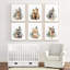 «Woodland Animal Nursery», ensemble de 6 reproductions d'art sur toile pour chambre d'enfant, impression sur toile, ours, cerf, renard, œuvres d'art pour chambre à coucher, 12 x 16 po, sans cadre