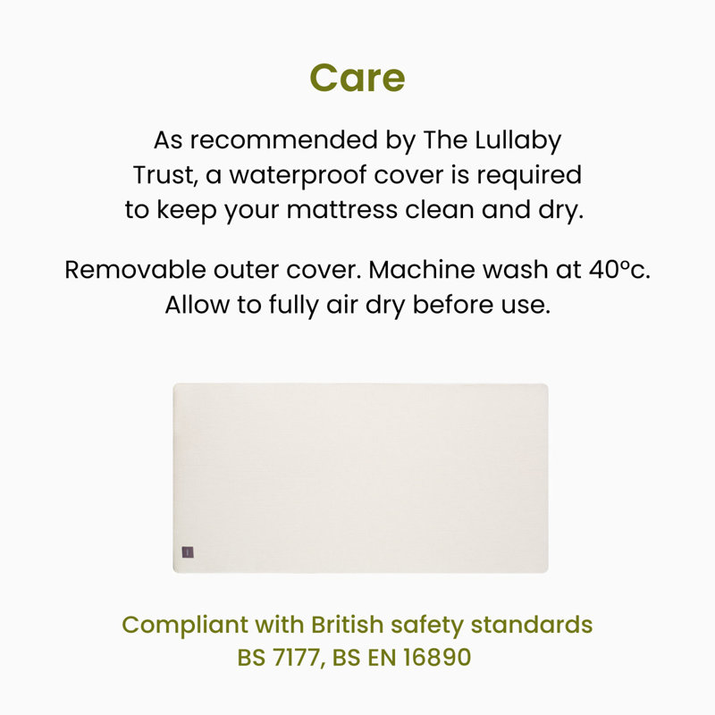 Natural Cot Mattress, 70 x 140cm