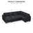 Penelopa Chenille U-Shaped Sofa Bed Storage Modular Sofa Bed With Ottoman & Cup Holder-1678601865