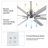 Smart 72" Integrated LED Ceiling Fan With Silver Blades