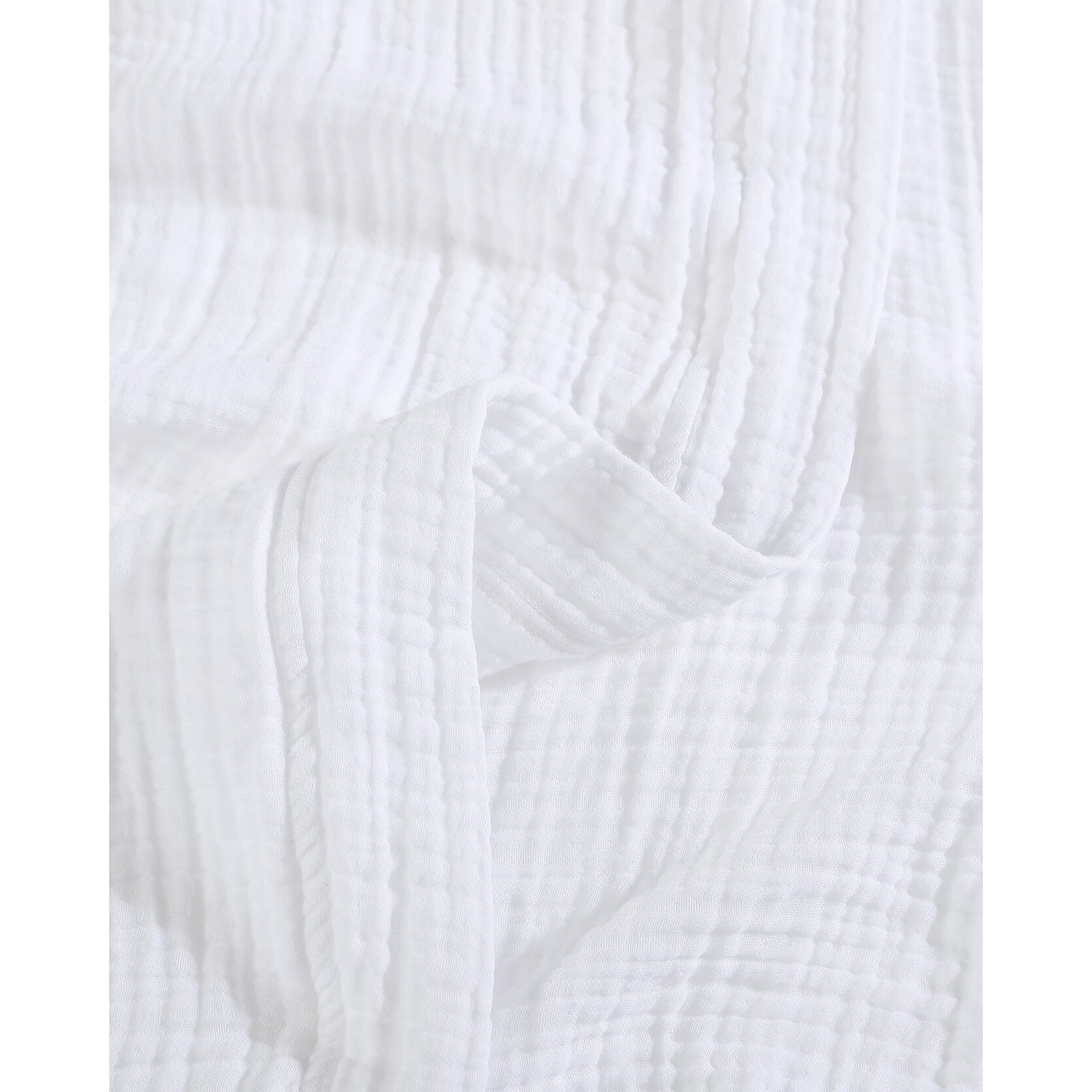 Muslin Cotton Kimono, XXL, White