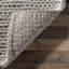 Tapis gris clair en laine tressé à la main-2137701762