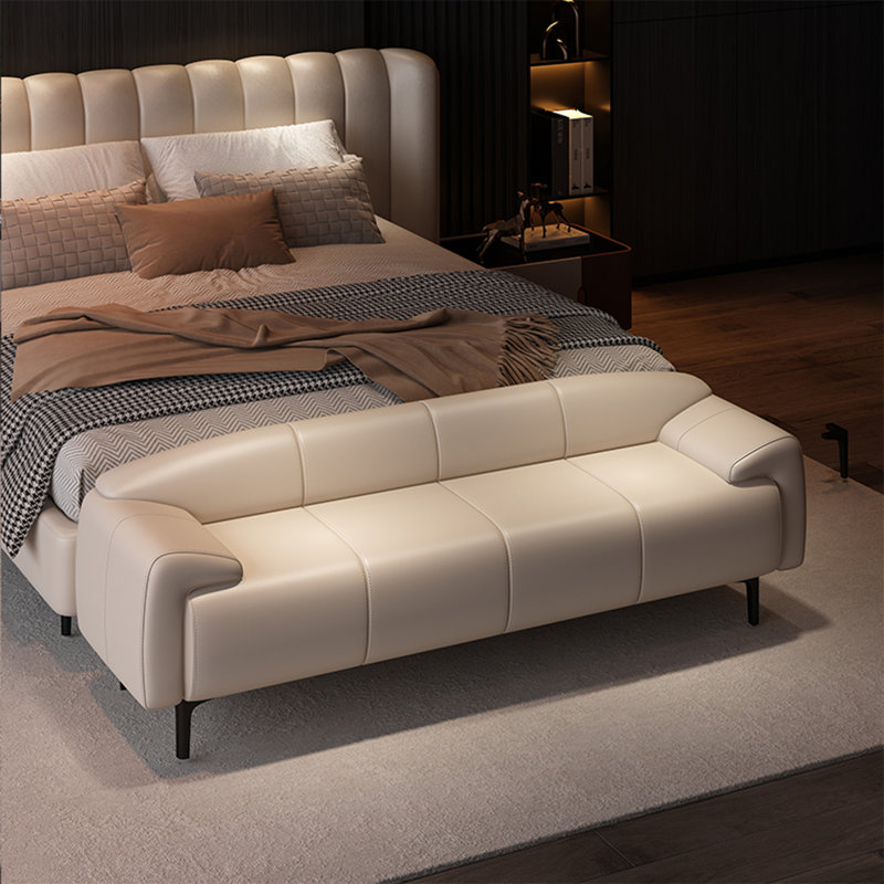 Upholstered Bench, Beige