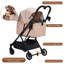 Poussette pliable pour chien de 39 pouces pour petits et moyens animaux, légère et respirante, idéale pour les voyages à pied-123653241