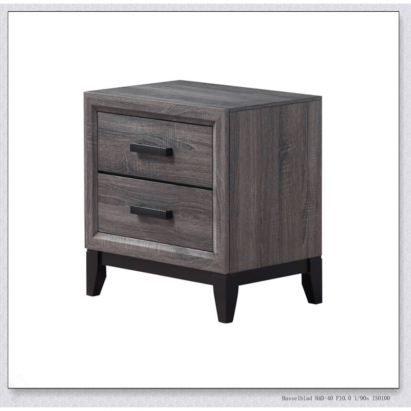 Table de chevet Mirage, Noir/gris