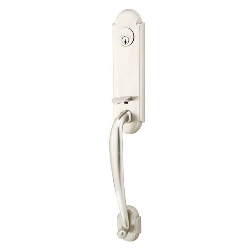 Entretoise tubulaire Emtek Richmond, Nickel satiné, Levier Turin, Gaucher