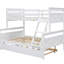 Lit simple superposé simple avec lit gigogne stable et de taille blanche-1556314480