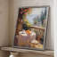 Reproduction encadrée FLORAL Series DCCLII - bois massif
