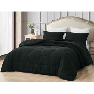 Washed Microfiber Bedding Honeycomb Comforter Set