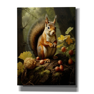 Toile épique «Grey Squirrel In The Woods» par Momart