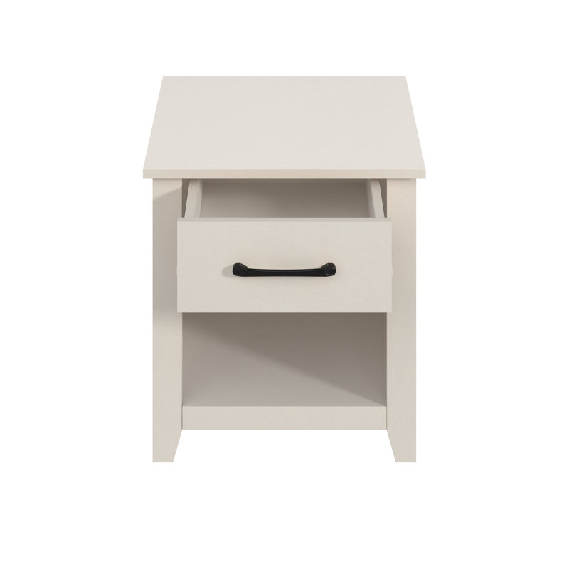 Walter 20.3" 1 Drawer Nightstand, Parchment
