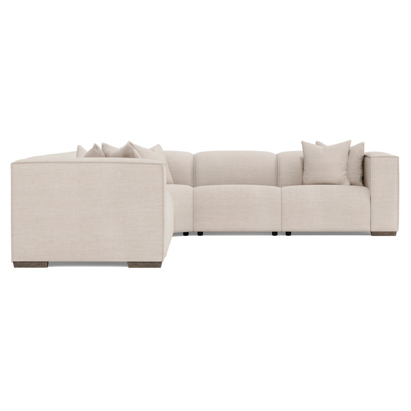 Bernhardt 6 Piece Bliss Fabric Power Motion Sectional, Right Hand Facing, 31" H x 160" W x 127" D