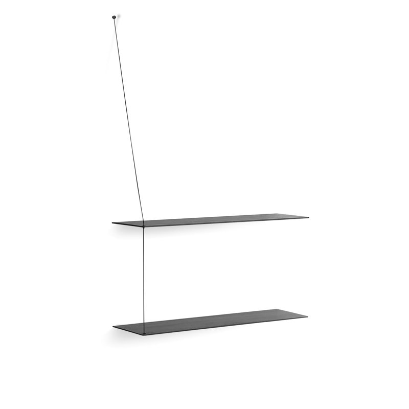 Stedge Shelf (60 Cm), Black, 47.2" H x 31.5" W x 8.7" D